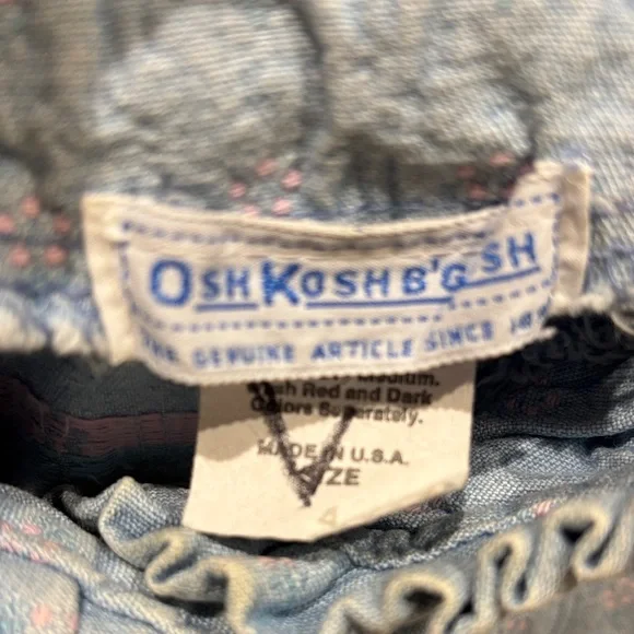 Vintage  OshKosh B'gosh Denim Jacket with Pink Flower Accents - Picture 8 of 10